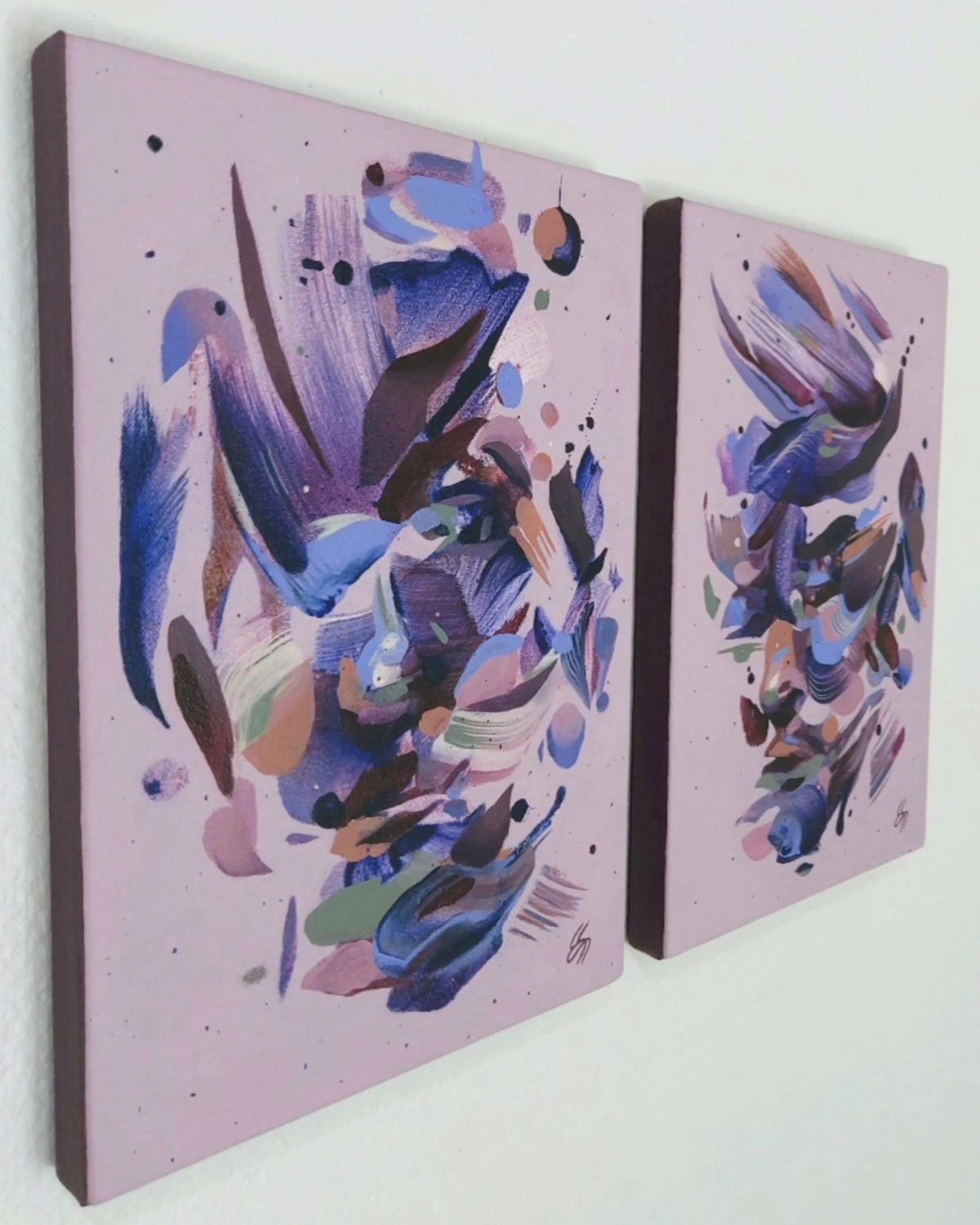CURIOUS TWINS - Original painting diptych