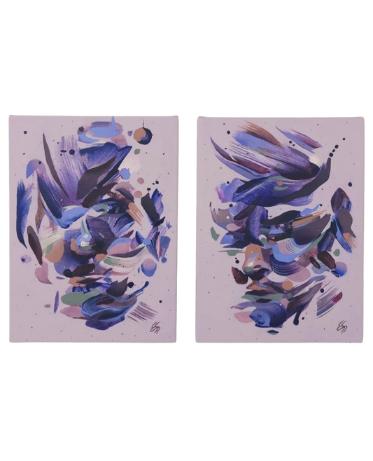 CURIOUS TWINS - Original painting diptych