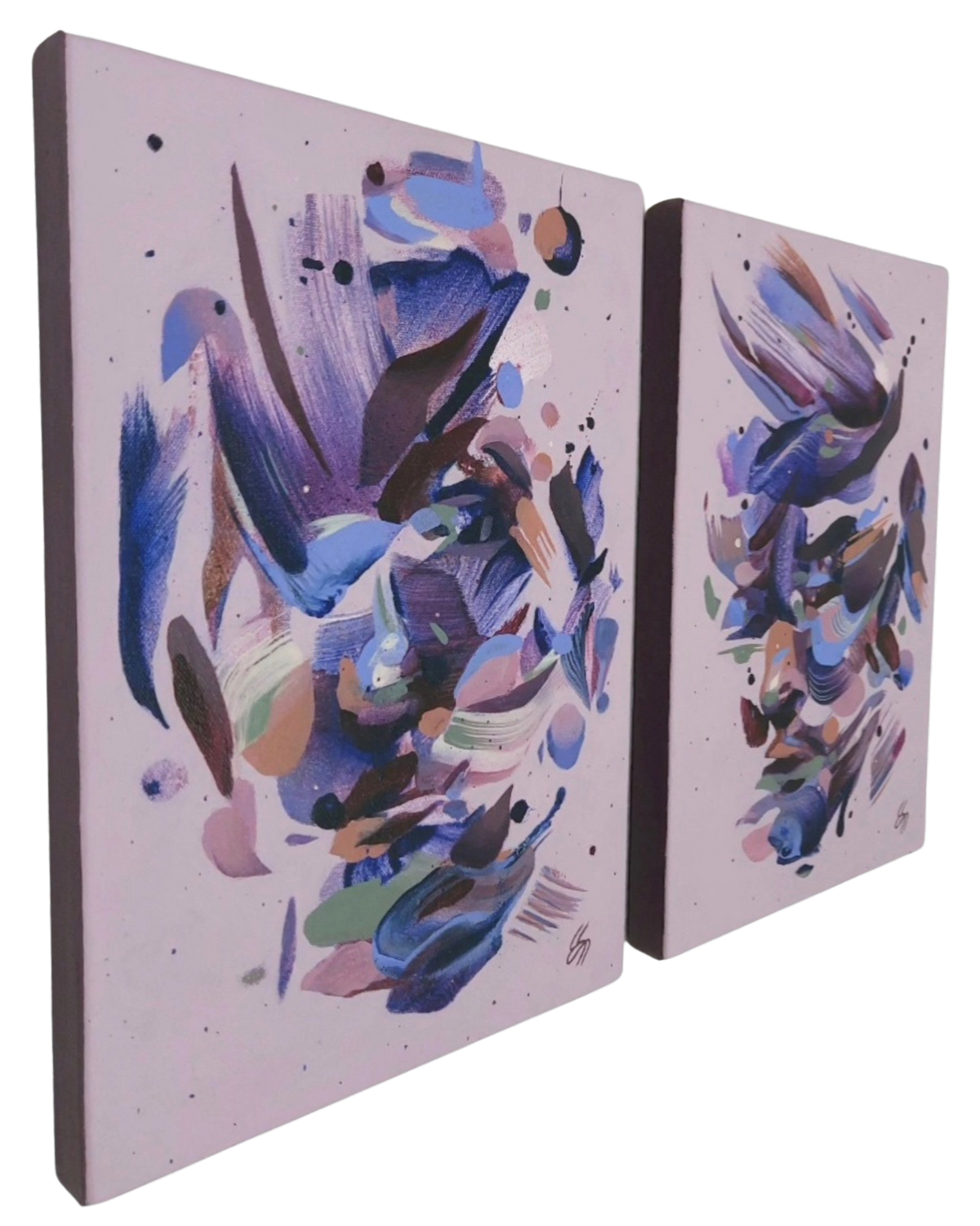 CURIOUS TWINS - Original painting diptych