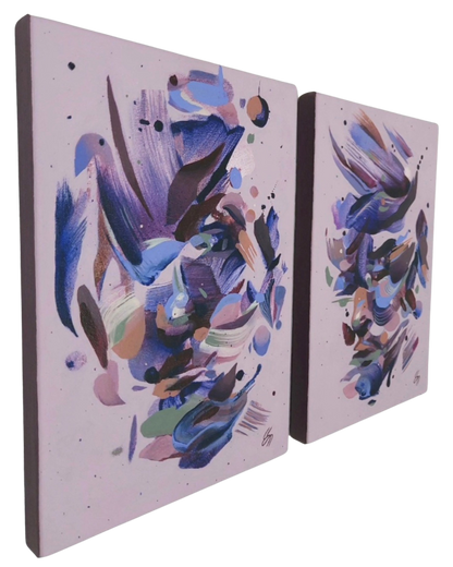 CURIOUS TWINS - Original painting diptych