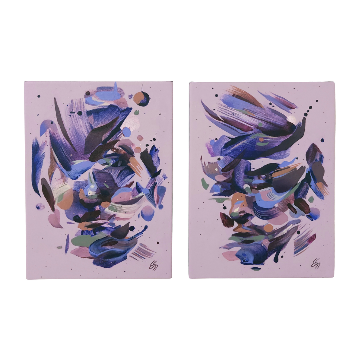 CURIOUS TWINS - Original painting diptych